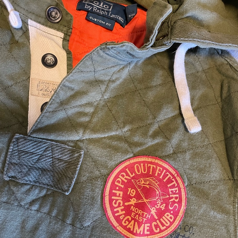 Ralph Lauren fish and game club hoodie olive green size Medium
